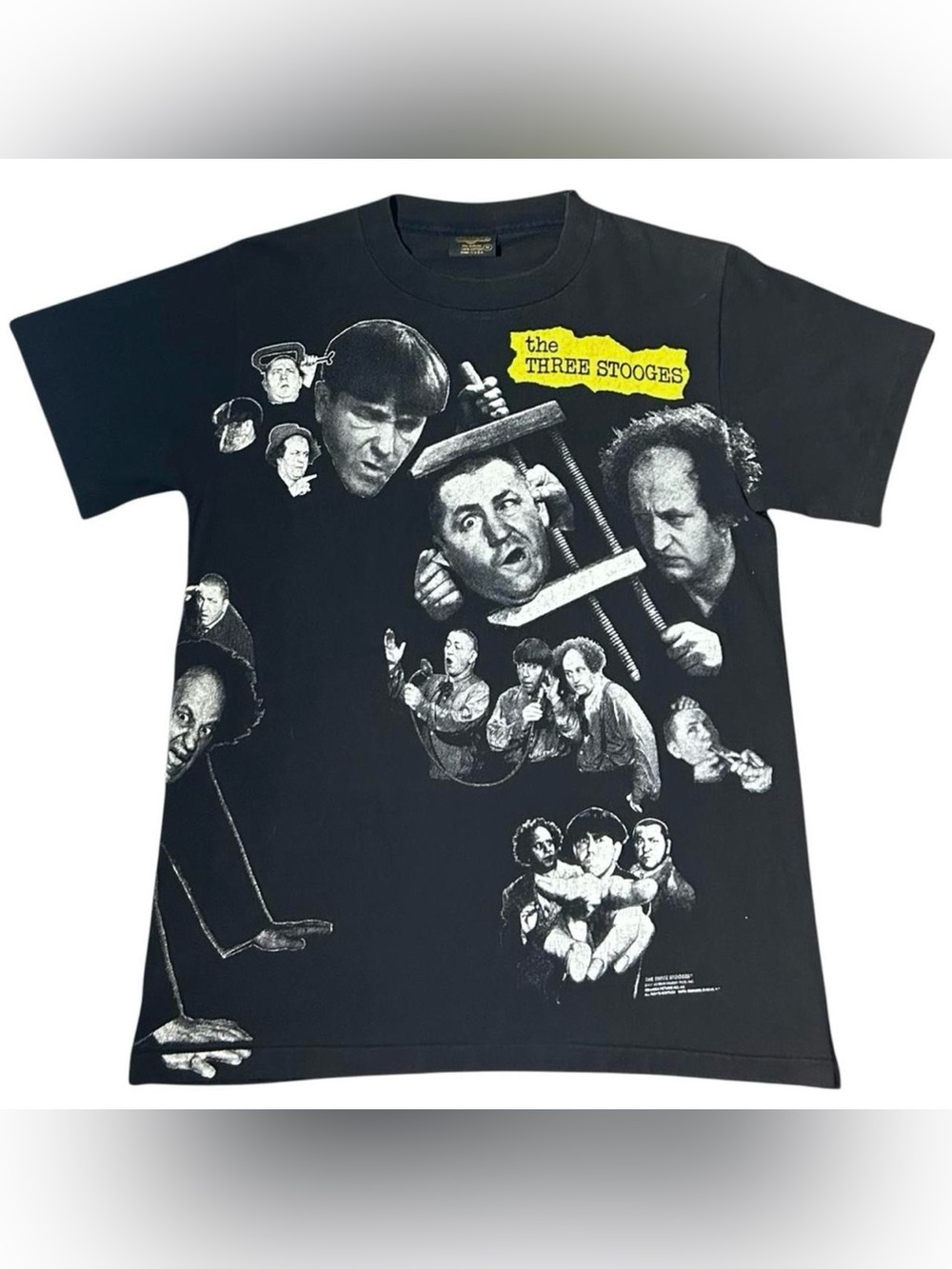 Vintage 1991 The Three Stooges All Over Print Changes T Shirt Size Men’s Medium